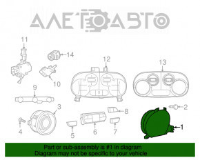 Щиток приборов Fiat 500 12-14 AКПП 99к