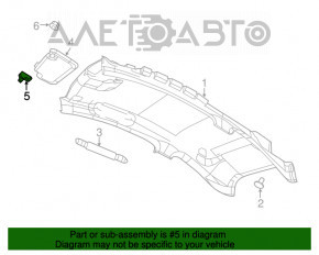 Suportul de prindere a parasolarului pentru șofer Fiat 500 12-19 gri