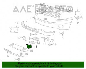 Capacul cârligului de remorcare din bara de protecție față dreapta pentru Jeep Grand Cherokee WK2 11-13