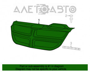 Решетка радиатора grill Dodge Journey 11- хром, без эмблемы,