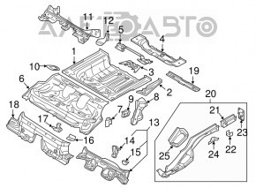 Suport roată de rezervă VW Tiguan 18- fără capac