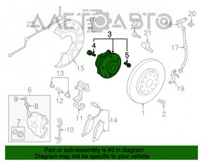 Butuc roată față stânga VW Beetle 12-19 FWD