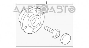 Rulment roată spate stânga VW Passat b7 12-15 SUA