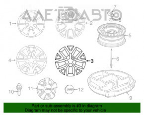 Диск колесный R17 Jeep Cherokee KL 14-18 Trailhawk бордюрка, трещина, под ремонт