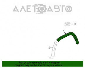 Capacul aripii din față dreapta spate pentru Jeep Cherokee KL 14-18 Trailhawk