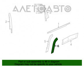 Capac usa spate dreapta Jeep Cherokee KL 14- Trailhawk, arc, structura