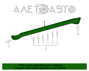 Prag dreapta Jeep Grand Cherokee WK2 14-21 în culoare