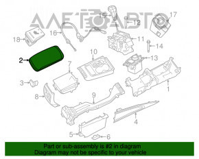 Consola centrală cu cotieră pentru Dodge Durango 11-13, bej, Citadel, zgâriată, fixată.