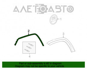 Capacul aripii din față dreapta Jeep Grand Cherokee WK2 14-16 în culoare