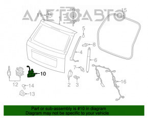 Mânerul ușii portbagajului Jeep Grand Cherokee WK2 18- keyless