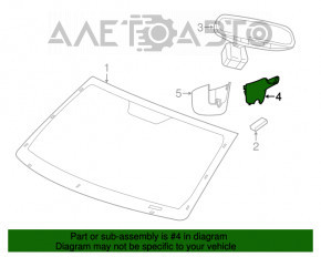 Husa oglinzii interioare pentru Jeep Cherokee KL 14-18, neagra, cu control, uzata.