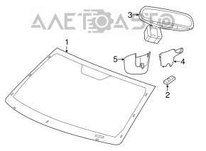 Husa oglinzii interioare pentru Jeep Cherokee KL 14-18, neagra, cu control intern.