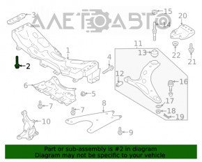 Șuruburile de fixare a suportului de suspensie frontală, set de 4 bucăți, pentru Subaru Outback 20-