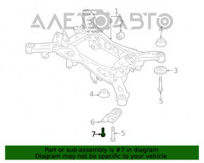 Șuruburile de fixare a suportului spate al șasiului, set de 4 bucăți, pentru Subaru Forester 14-18 SJ.