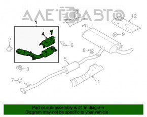 Tubul de admisie cu catalizator pentru Nissan Rogue Sport 17-19