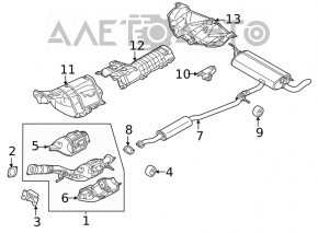 Tubul de admisie cu catalizator pentru Nissan Rogue 21-22 2.5