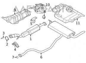 Глушитель задняя часть с бочкой Nissan Sentra 20-