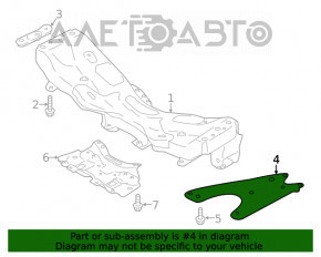Кронштейн переднего подрамника правый Subaru Forester 19- SK большой