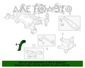 Suportul spate dreapta al suspensiei Subaru Outback 20-