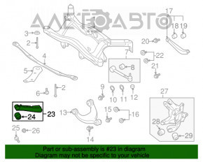 Maneta longitudinală din spate dreapta pentru Subaru B10 Tribeca este crăpată.