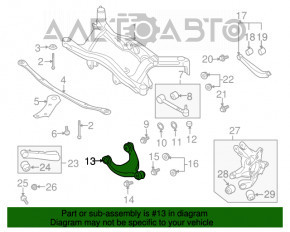 Maneta superioară stânga din spate pentru Subaru B9 Tribeca