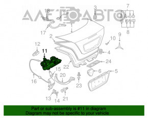 Manerul capacului portbagajului exterior Mercedes W211 02-09 este rupt, mecanismul de blocare.