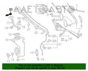 Capacul rezervorului de lichid de spălare Mercedes CLA 14-19