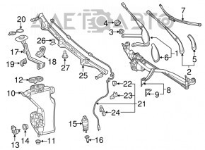 Крышка бачка омывателя Mercedes CLA 14-19