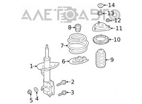 Amortizorul frontal stânga Subaru Outback 20-