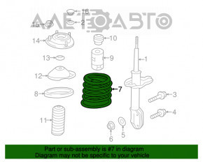 Пружина передняя правая Subaru Forester 14-18 SJ 2.0