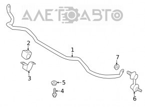 Suportul de fixare a stabilizatorului frontal stânga Subaru Forester 19- SK