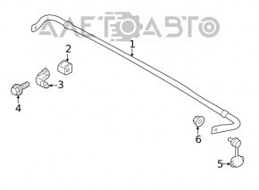 Suportul de fixare a stabilizatorului frontal stânga pentru Subaru Forester 14-18 SJ