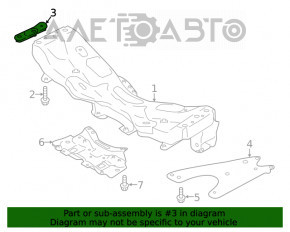 Suportul de montare a barei frontale dreapta pentru Subaru Outback 20-