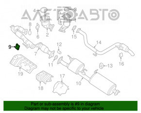 Senzorul de temperatură a gazelor de eșapament Nissan Pathfinder 13-20 hibrid