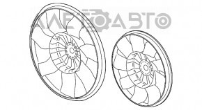 Крыльчатка вентилятора охлаждения правая Chevrolet Malibu 13-15