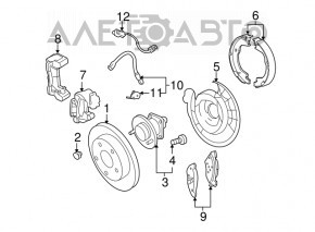 Placă de frână spate stânga GMC Terrain 10-17 20.0 mm