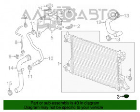 Suport radiator stânga jos Chevrolet Volt 11-15