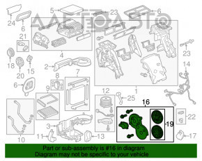 Actuatorul motorului care acționează modul de încălzire pentru Chevrolet Volt 11-15