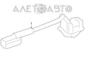 Camera de vizionare spate pentru Chevrolet Equinox 10-17 are carcasa crăpată.