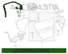 Cadru ușii interioare spate stânga Chevrolet Equinox 10-17 zgârieturi.