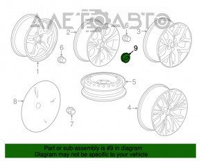 Capac central de disc Chevrolet Malibu 19- crom, 59mm