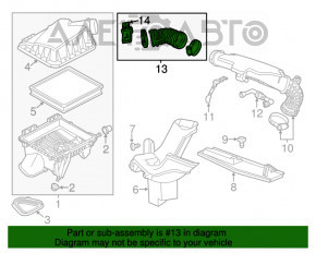 Tubulatura de aer pentru Chevrolet Malibu 13-15