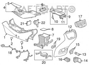 Розетка центральной консоли Chevrolet Malibu 16-