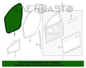 Garnitură de ușă dreapta față Chevrolet Impala 14-20