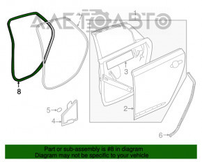 Уплотнитель дверного проема задний правый Chevrolet Impala 14-20
