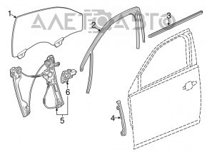 Направляющая стекла двери передней правой Chevrolet Impala 14-20