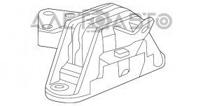 Pernele motorului stâng Chevrolet Volt 11-15