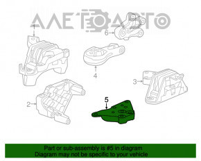 Кронштейн коробки передач левый Chevrolet Volt 11-15