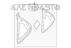 Capacul torpedoului lateral dreapta pentru Chevrolet Volt 11-15, gri deschis.