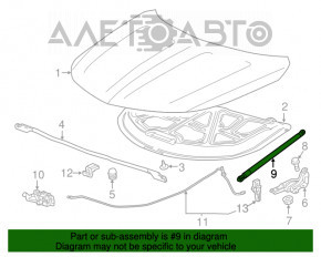 Amortizorul capotei Chevrolet Impala 14-20